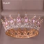 Charming Burgundy Handmade  Rhinestone Alloy Bridal Hair Accessories Wedding Crown 2023
