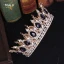 Charming Burgundy Handmade  Rhinestone Alloy Bridal Hair Accessories Wedding Crown 2023
