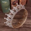 Charming Burgundy Handmade  Rhinestone Alloy Bridal Hair Accessories Wedding Crown 2023