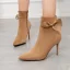 Mote Brun Sløyfe Gateklær Boots Dame 2022 8 cm Stiletthæler Spisse Boots