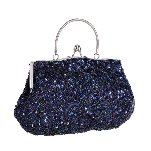 Vintage / Retro Gold Beading Sequins Prom Handbag 2023