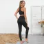 Einfarbig Champagner Nylon Yoga & Sport Set 2021 Fest U-Ausschnitt Ärmellos Figurbetontes Leggings