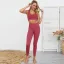 Einfarbig Champagner Nylon Yoga & Sport Set 2021 Fest U-Ausschnitt Ärmellos Figurbetontes Leggings