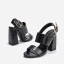 Chic / Beautiful Black Street Wear Womens Sandals 2022 11 cm Thick Heels Open / Peep Toe Sandals High Heels