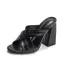 Schlicht Schwarz Freizeit Sandalen Damen Hochhackige 2022 11 cm Thick Heels Peeptoes Sandaletten