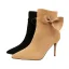Mote Brun Sløyfe Gateklær Boots Dame 2022 8 cm Stiletthæler Spisse Boots