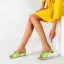 Modest / Simple Lime Green Casual Lace-up Womens Sandals 2022 5 cm Thick Heels Open / Peep Toe Sandals High Heels