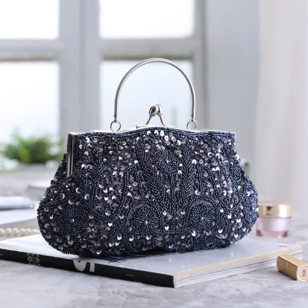 Vintage / Retro Gold Beading Sequins Prom Handbag 2023