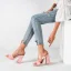 Sexy Beige Street Wear Womens Sandals High Heels 2022 11 cm Thick Heels Open / Peep Toe Sandals