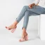 Sexy Beige Street Wear Womens Sandals High Heels 2022 11 cm Thick Heels Open / Peep Toe Sandals