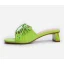 Modest / Simple Lime Green Casual Lace-up Womens Sandals 2022 5 cm Thick Heels Open / Peep Toe Sandals High Heels
