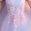 Chic / Belle Robe De Bal 2017 Rougissant Rose Princesse Longue De l'épaule Manches Courtes Dos Nu Paillettes Perle Perlage En Dentelle Appliques Robe De Ceremonie