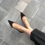 Schlicht Schwarz Strassenmode Wildleder Pumps 2020 8 cm Stilettos Spitzschuh Pumps