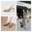 Chic / Beautiful Yellow Bridesmaid Slingbacks Womens Sandals 2020 Suede Rhinestone 10 cm Stiletto Heels Pointed Toe Sandals