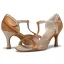 Vintage / Retro Red Prom Latin Dance Shoes 2021 7 cm Stiletto Heels T-Strap Open / Peep Toe Womens Sandals High Heels