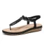 Piękne Czarne Plaża Płaskie Pantofle & Klapki 2020 Rhinestone Peep Toe Buty Damskie