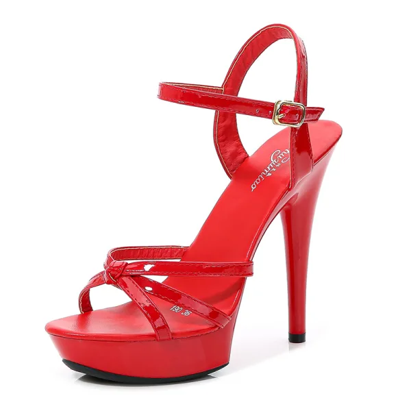 Simple Argenté Club de carnaval Sandales Femme 2020 Bride Cheville 13 cm Talons Aiguilles Peep Toes / Bout Ouvert Sandales