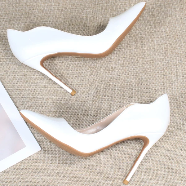 Mooie / Prachtige Nude Straatkleding Pumps 2020 Lakleer 10 cm Naaldhakken / Stiletto Spitse Neus Pumps