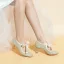 Schlicht Ivory / Creme Satin Spitze Brautschuhe 2021 Schleife 6 cm Stilettos Runde Zeh Hochzeit Pumps Hochhackige