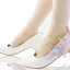 Chic / Beautiful White Wedding Shoes 2018 Leather Butterfly Rhinestone 14 cm Stiletto Heels Round Toe Wedding Pumps