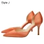 Chic / Beautiful Navy Blue Office OL Leather Open Side Womens Shoes 2021 8 cm Stiletto Heels Pointed Toe High Heels
