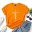 Casual Summer White Loose Cotton T-shirt 2021 Scoop Neck Short Sleeve Women's Tops