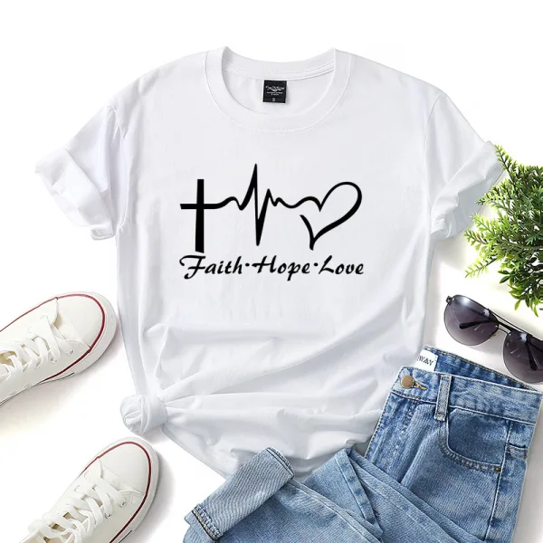 Casual Summer Loose Letter Graphic White T-Shirts 2021 Cotton Scoop Neck Short Sleeve Women's Tops T-shirt
