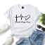 Casual Summer Loose Letter Graphic White T-Shirts 2021 Cotton Scoop Neck Short Sleeve Women's Tops T-shirt