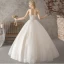 Abordable Ivoire Robe De Mariée 2018 Robe Boule En Dentelle Fleur Perle Faux Diamant Paillettes Dos Nu Chapel Train