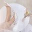 Elegante Ivory / Creme Abend Seide Satin Pumps 2021 Perle 8 cm Stilettos Spitzschuh Pumps Hochhackige