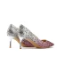 Sparkly Silver Evening Party Pumps 2019 Leather Sequins 6 cm Stiletto Heels Pointed Toe Pumps