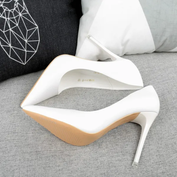 Schöne Rosa Abend Pumps 2019 Lackleder 10 cm Stilettos Spitzschuh Pumps
