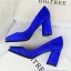 Vintage / Originale Rouge Désinvolte Escarpins 2019 Daim Rivet 7 cm Talons Épais Pied Carré Escarpins