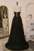 Romantic Black Lace Corset Prom Dresses 2024 A-Line / Princess Crossed Straps Tulle Sweetheart Sleeveless Floor-Length / Long Formal Dresses