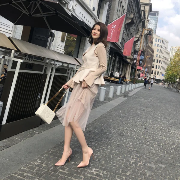 Classy Nude Office OL Satin Pumps 2020 10 cm Stiletto Heels Pointed Toe Pumps