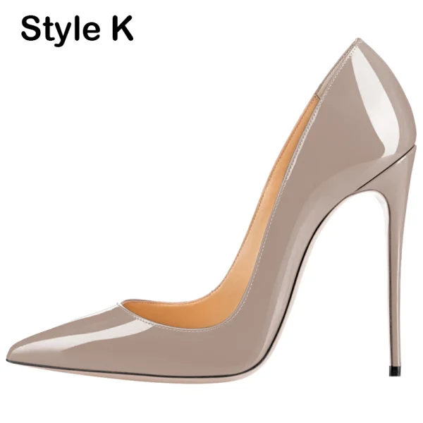 Eenvoudige Zwarte Kantoor OL Pumps 2020 Lakleer 12 cm Naaldhakken / Stiletto Spitse Neus Pumps