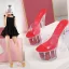 Chic / Belle Blanche Jardin / Extérieur Cristal Sandales Femme 2020 17 cm Talons Épais Peep Toes / Bout Ouvert Sandales