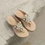 Bohême Rouge Plage Pantoufle & Tongs 2020 Cristal Faux Diamant Plateforme Peep Toes / Bout Ouvert Plat Chaussures Femmes