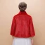 Rouge Hiver Col Haut Manches Longues Fausse Fourrure Promo Soirée Mariage Manteaux / vestes 2017