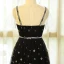 Chic / Beautiful Black Plus Size Prom Dresses 2018 A-Line / Princess Zipper Up Tulle U-Neck Star Backless Beading Sequins Embroidered Evening Party Evening Dresses