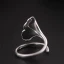 Simple Argenté Fait main Feuille Bague Argent sterling Travail Vacances Anneaux 2019 Accessorize