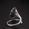 Modest / Simple Silver Handmade  Leaf Ring Sterling Silver Work Holiday Rings 2019 Accessories