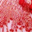 Modern / Fashion Red Sweep Train Evening Dresses  2018 Trumpet / Mermaid Charmeuse U-Neck Beading Tassel Formal Dresses