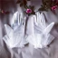 Flower Fairy White Bridal Gloves 2020 Appliques Flower Tulle Prom Wedding Accessories