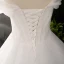 Classic Elegant Ivory Plus Size Ball Gown Wedding Dresses 2021 Crossed Straps Off-The-Shoulder Sleeveless Lace Tulle 3D Lace Appliques Backless Handmade  Chapel Train Wedding