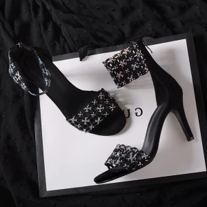 Stylowe Modne Czarne Przypadkowy Wieczorowe Skórzany Frezowanie Rhinestone Buty Damskie 2018