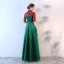 Chinese style 2017 Evening Dresses  Green Scoop Neck 1/2 Sleeves Embroidered Evening Party Formal Dresses