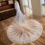 Chic / Beautiful White Royal Train Wedding Tulle Appliques 4 m Wedding Veils 2018