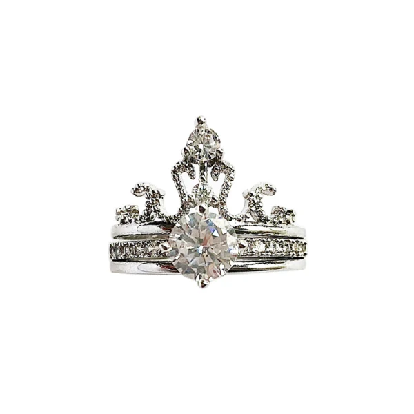 Luxury / Gorgeous Silver Rhinestone Pageant Wedding Rings 2019 Accessories