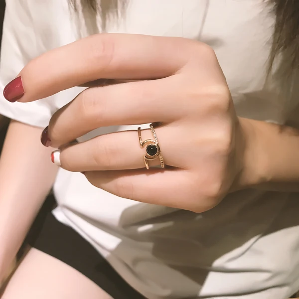 Mode Guld Rhinestone Ögon Bandring Karnevalsklubb Ringar 2019 Tillbehör